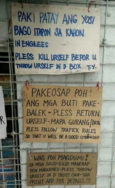 signage tagalog|funny filipino signs.